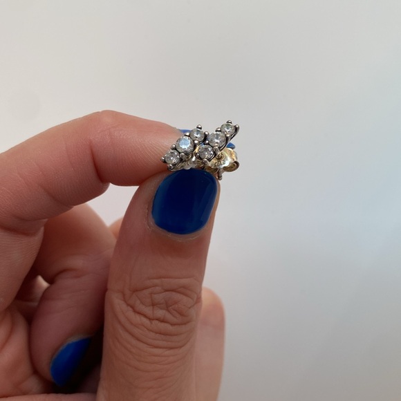 Pandora 3 Stone Shining Trio Sparkling Silver Stud Earrings - Picture 5 of 5